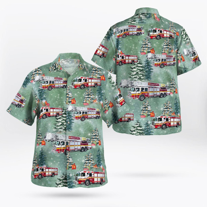 OTTAWA FIRE SERVICES Christmas Hawaiian Shirt DLSI2110BG07