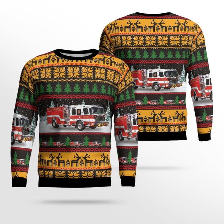 Stuart, Florida, Martin County Fire Rescue AOP Ugly Sweater DLHH2511BG10