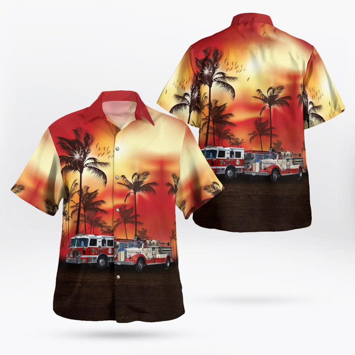 Hagerstown, Maryland, Company 5 - South Hagerstown Fire Company Hawaiian Shirt DLHH1111BG04