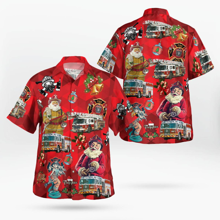 Rose Tree Fire Company, Media, Pennsylvania Christmas Hawaiian Shirt NLSI2810PD02 m