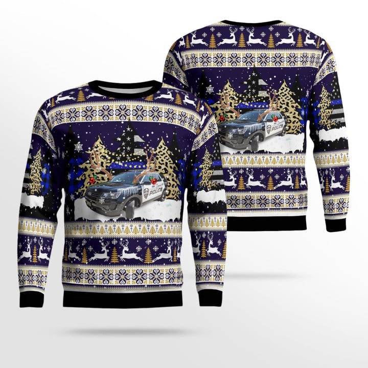 City of Concord, NC - Police Department 2016 Ford Police Interceptor Utility Christmas AOP Ugly Sweater NLSI1511BG01