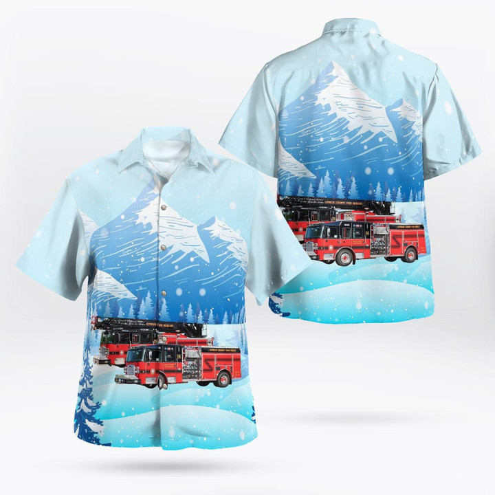 Inverness, Florida, Citrus County Fire Rescue Christmas Hawaiian Shirt DLTT2911BG04