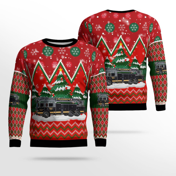 Red Lion, Pennsylvania, Alliance Fire & Rescue Services AOP Ugly Sweater DLTT2311BG01