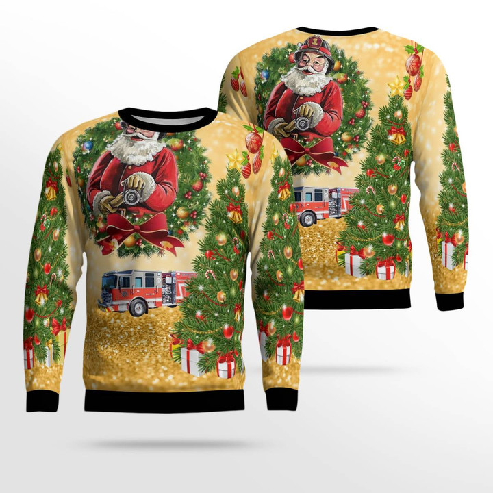 Sterling Heights, Michigan, Sterling Heights Fire Department Christmas AOP Ugly Sweater DLTT1611PD01