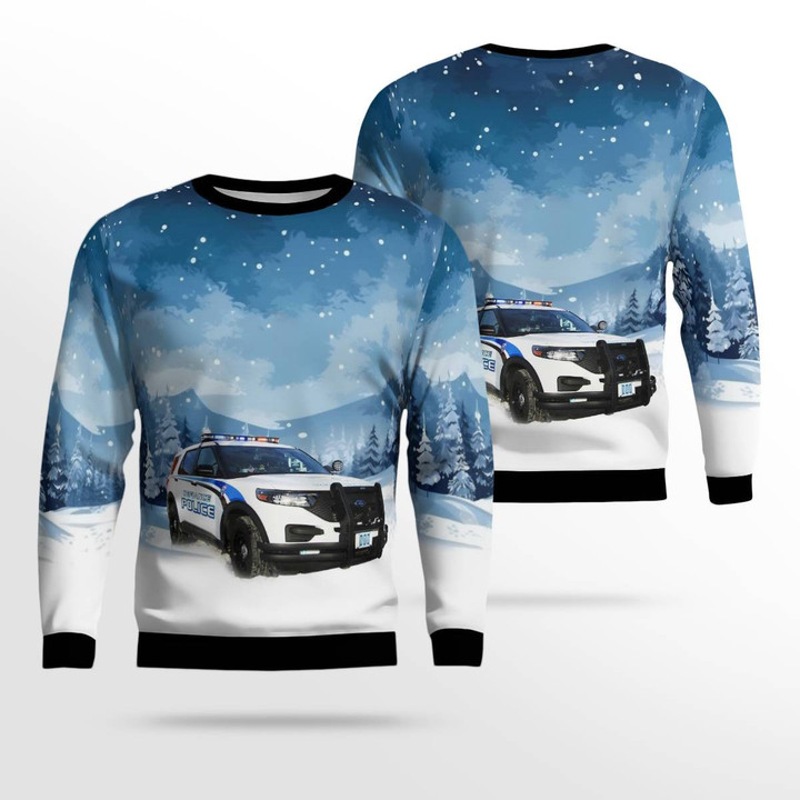 Defiance,Ohio Police Department 2020-21 Ford Police Interceptor Utility Christmas AOP Sweater DLTT2511PD10