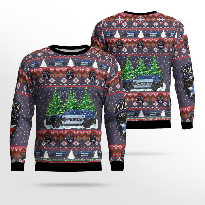 Corinth, Texas, Corinth Police Department AOP Ugly Sweater DLHH1511BG02
