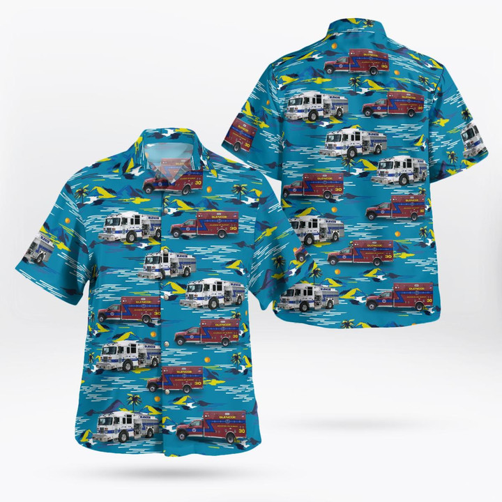 Glencoe, Illinois, Glencoe Department of Public Safety Hawaiian Shirt DLHH2212BG07
