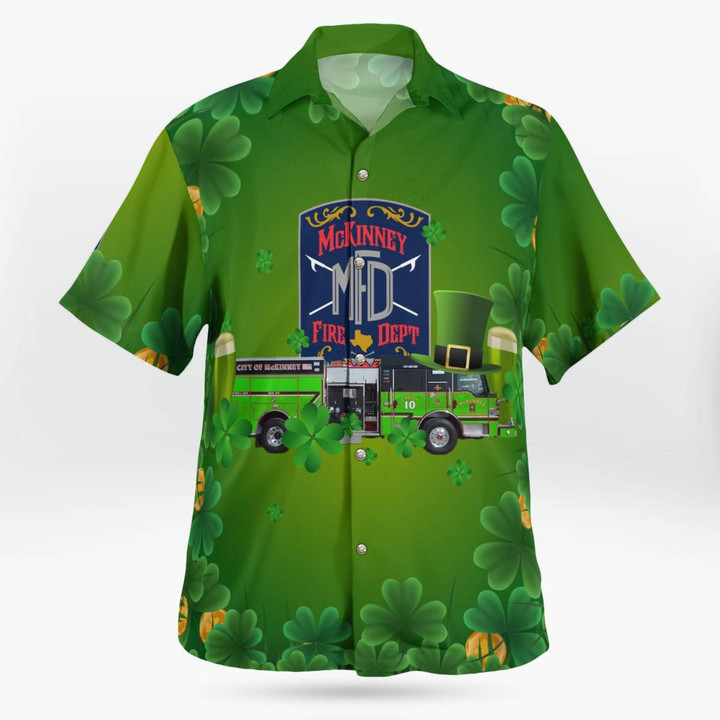 McKinney, Texas, McKinney Fire Department St Patrick's Day Hawaiian Shirt DLTT0401PT01