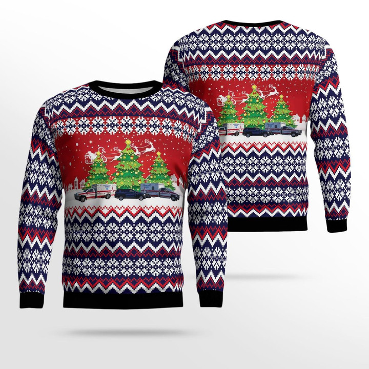 Romney, West Virginia, Hampshire County Emergency Services Agency AOP Ugly Sweater DLHH0712BG06