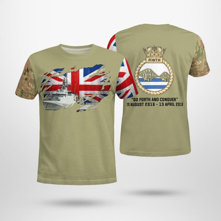 Royal Navy HMS Forth (P222) 3D T-shirt NLSI1912BG04