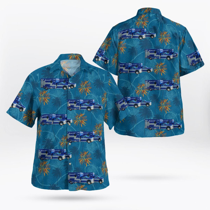 Damariscotta, Maine, Central Lincoln County Ambulance Service Hawaiian Shirt DLTT0911BG09