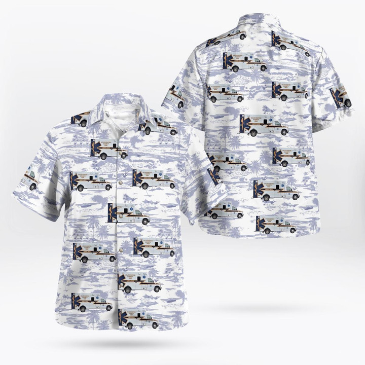Clayton, New Jersey, Gloucester County EMS Hawaiian Shirt DLTT1011BG06