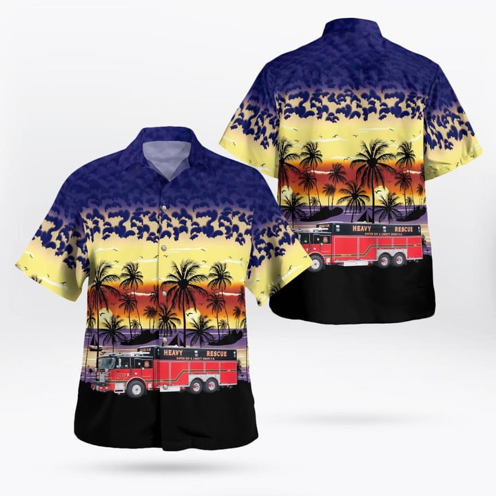 Sister Bay, Wisconsin, Sister Bay - Liberty Grove Fire Department Hawaiian Shirt DLHH2712BG02