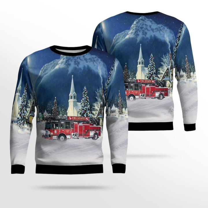 Darien, Illinois, Tri-State Fire Protection District AOP Ugly Sweater DLTT1811BG07