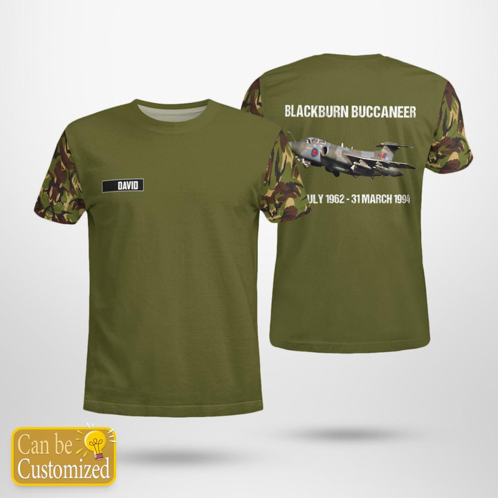 Custom Name Royal Air Force Blackburn Buccaneer 3D T-shirt NLSI2710BG04