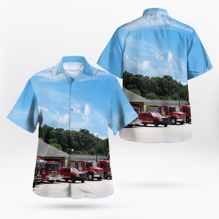 Waynesville, North Carolina, Junaluska Fire Department Hawaiian Shirt DLHH2302PD03