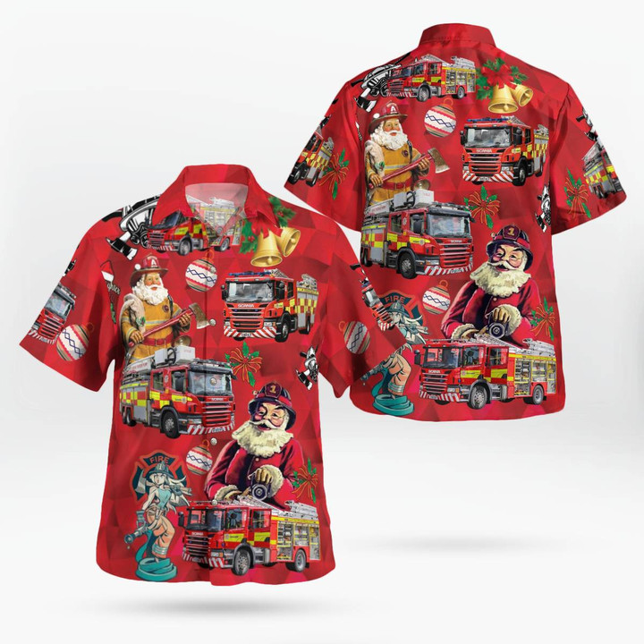 Scotland, Scottish Fire and Rescue Service Christmas Hawaiian Shirt DLTT1511PD09