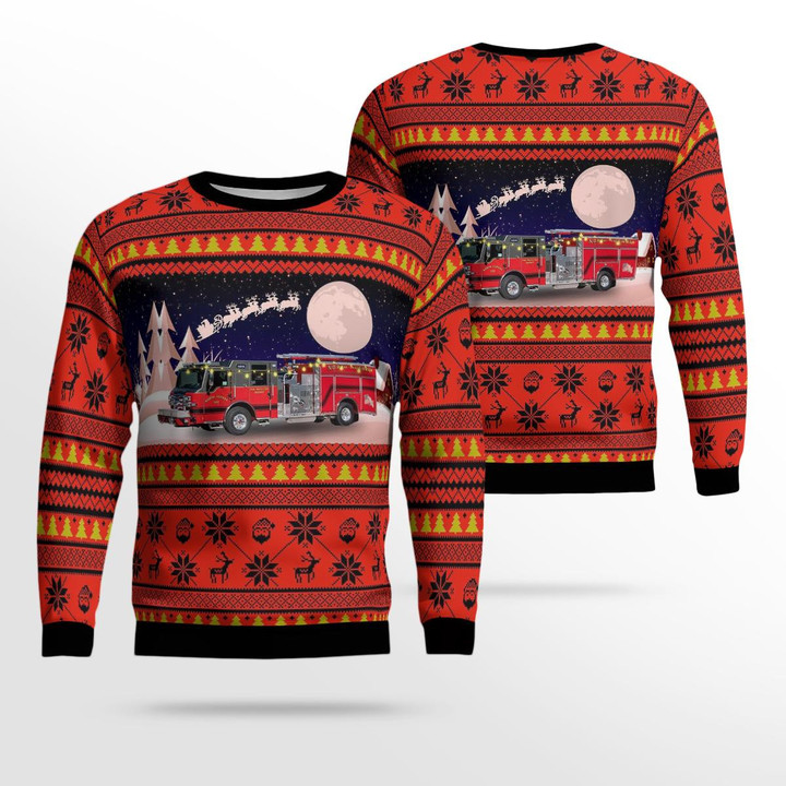North Aurora, Illinois, North Aurora Fire Protection District AOP Ugly Sweater DLHH0912BG03