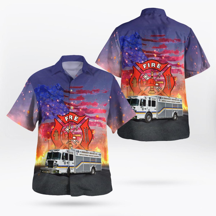 Neptune City, New Jersey, Neptune Township Emergency Management Hazmat Hawaiian Shirt DLMP1502PD10