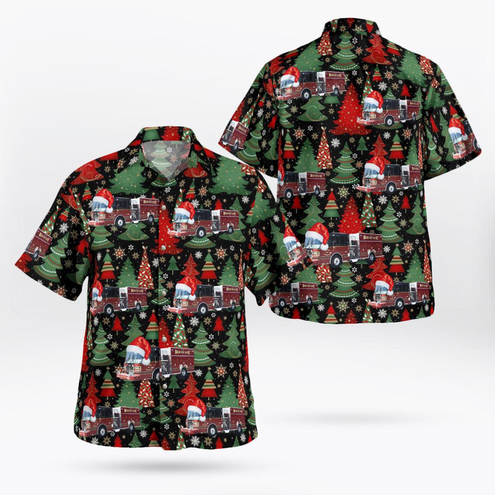 Owensville, Indiana, Owensville Montgomery Township Fire Protection District Christmas Hawaiian Shirt DLSI0811BG09