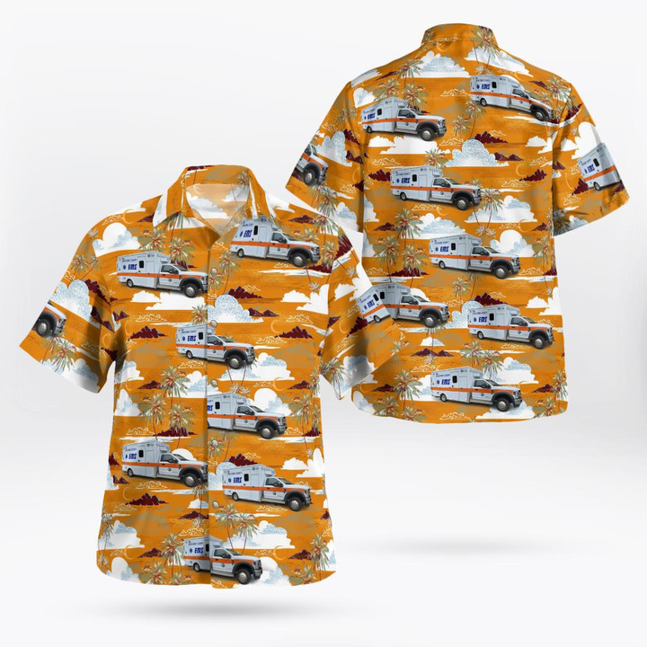 Asheville, North Carolina, Buncombe County EMS Hawaiian Shirt DLMP1510BG07