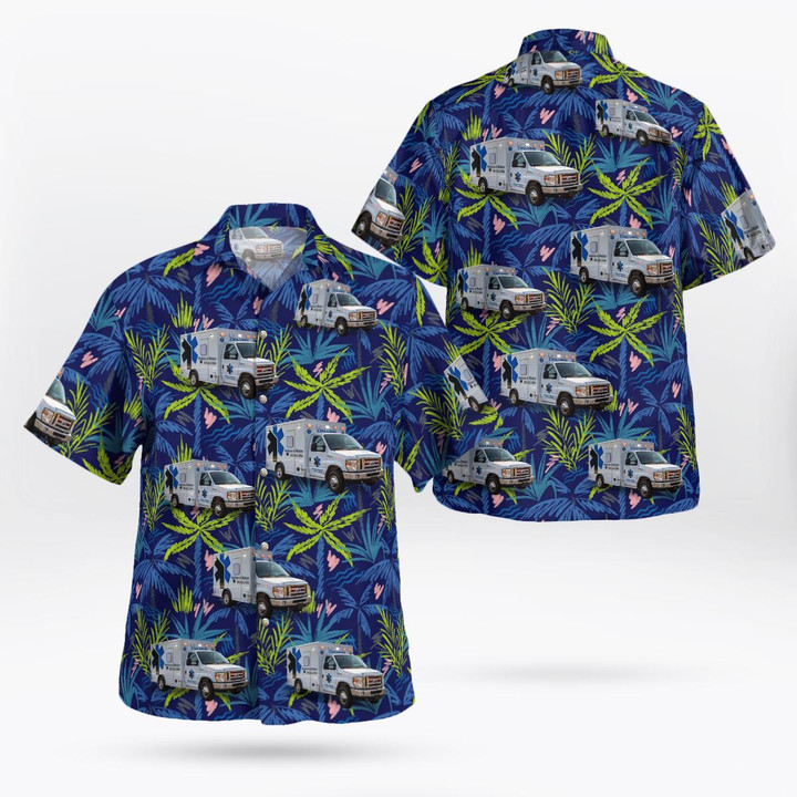 Cleveland, Ohio, MidWest Medical Transport Company Hawaiian Shirt DLHH2312BG02