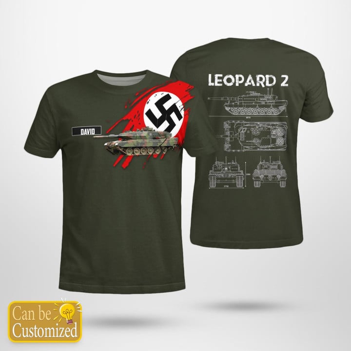 Custom Name Germany Army Leopard 2 3D T-shirt NLSI2610BG03