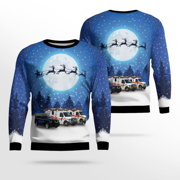 Romney, West Virginia, Company 10 - Hampshire County Emergency Services Agency AOP Ugly Sweater DLHH1611BG09