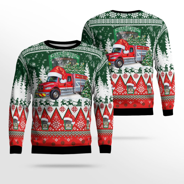 Greensburg Hose Co. 1 Christmas AOP Ugly Sweater NLSI2801BG03
