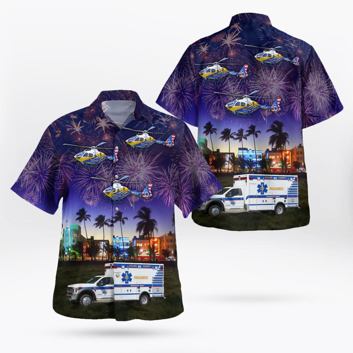 Collier County EMS, Naples, Florida Firework Hawaiian Shirt NLMP0811BG10
