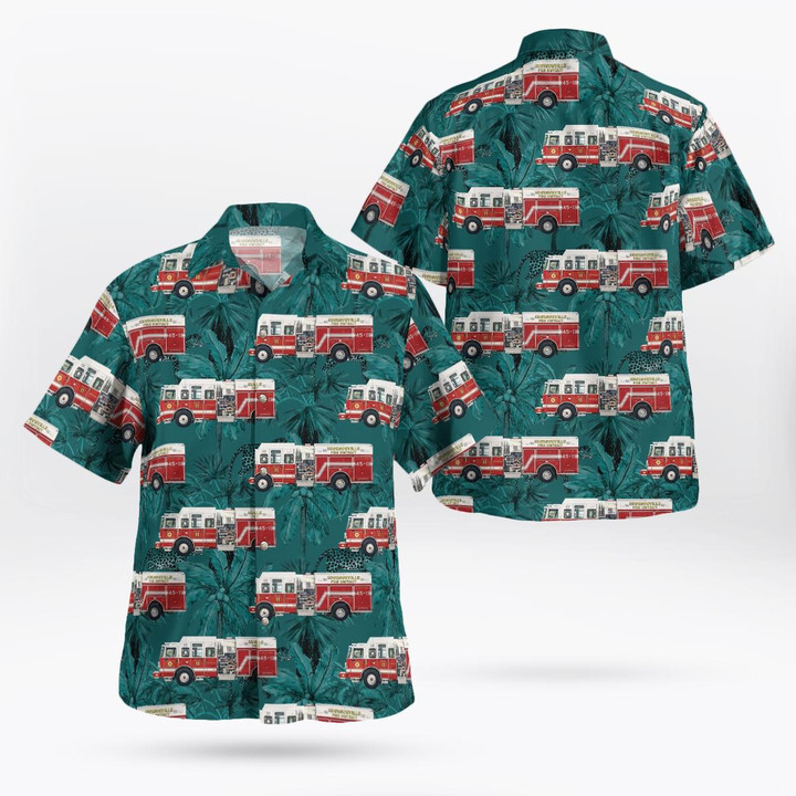 Wappingers Falls, New York, Hughsonville Fire District Hawaiian Shirt DLTD2812BG01