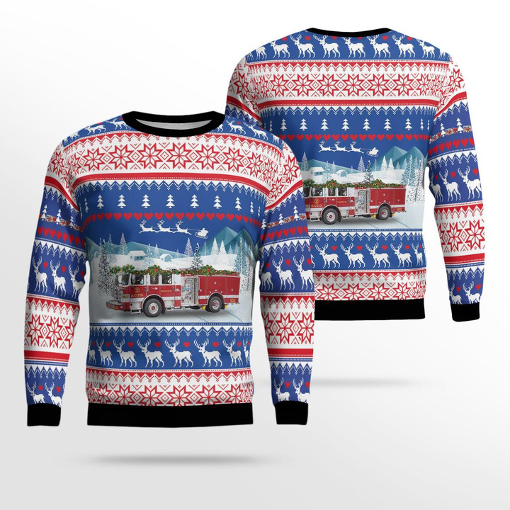 Arlington, Virginia, Arlington County Fire Department Christmas Sweater 3D DLHH2410BG02