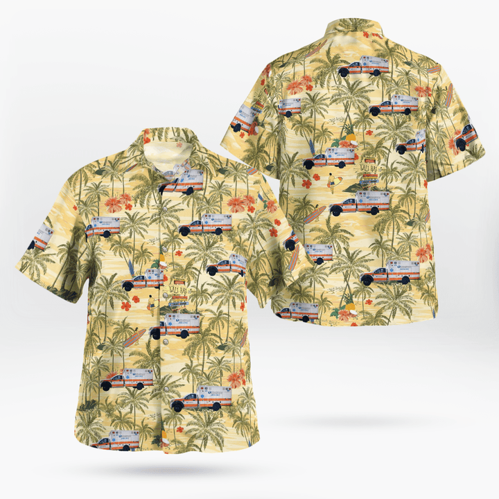 Worcester, Massachusetts, Worcester EMS Hawaiian Shirt DLTT1404PD08