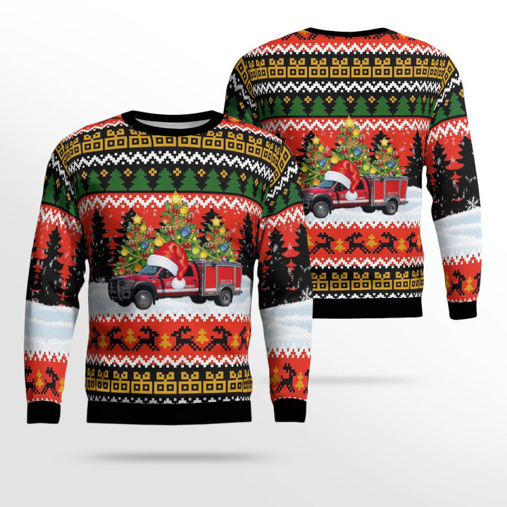 Reno, Nevada, Truckee Meadows Fire Protection District Rescue 30 AOP Ugly Sweater DLHH2611BG08