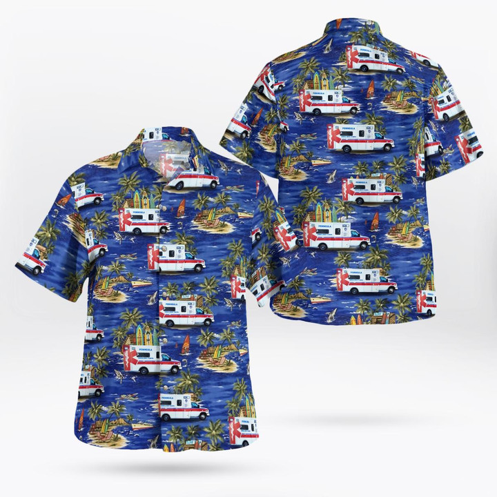 Blue Hill, Maine, Peninsula Ambulance Corps Hawaiian Shirt DLTT1211BG08