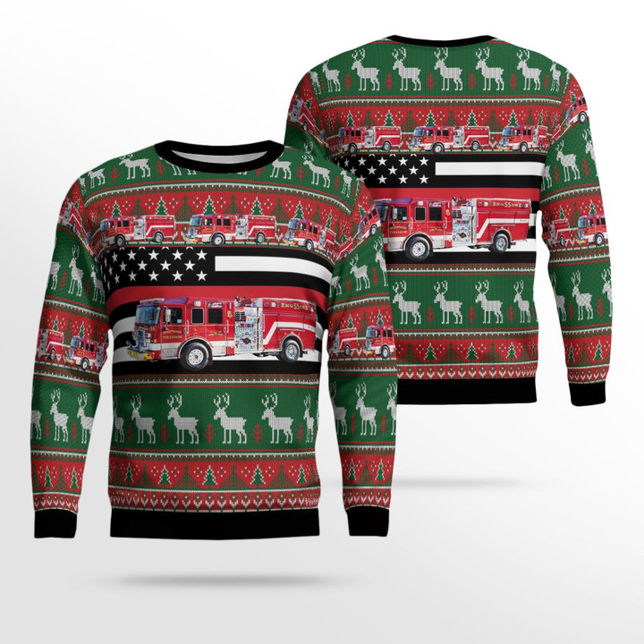 Brentwood, Tennessee, Brentwood Fire & Rescue AOP Ugly Sweater DLTT0612BG01