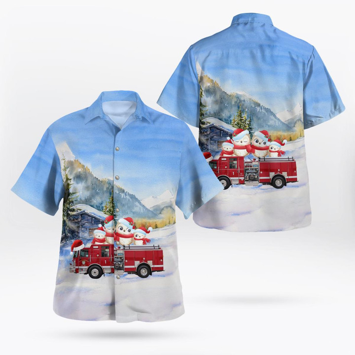 Newburgh,New York, Newburgh Fire Department Christmas Hawaiian Shirt DLTD2810BG05