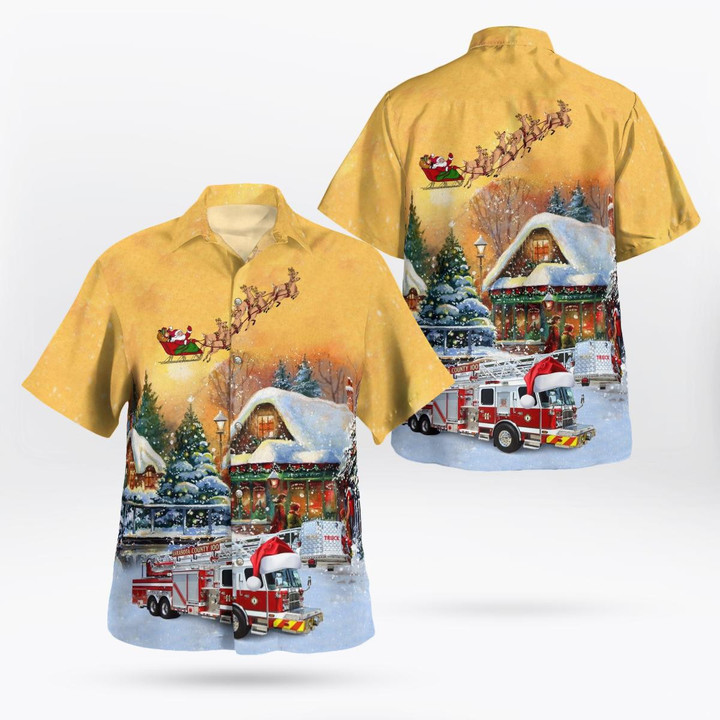 Sarasota, Florida, Sarasota County Fire Department Christmas Hawaiian Shirt DLSI2811BG07