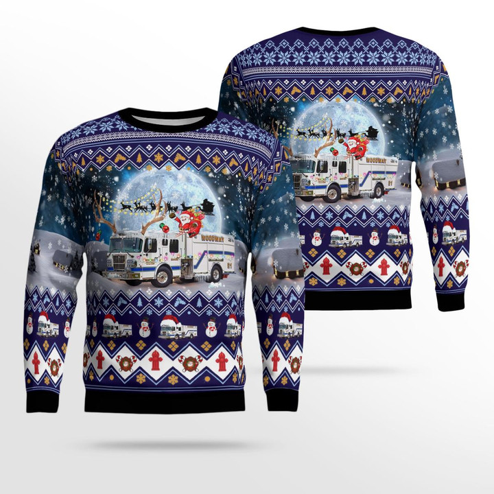 Woodway, Texas, Woodway Public Safety Department E1 AOP Ugly Sweater DLSI2710BG06