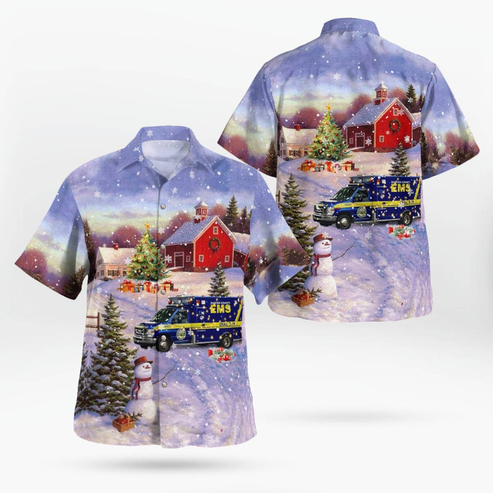 Sumter County EMS, Florida Christmas Hawaiian Shirt DLMP2310PD01