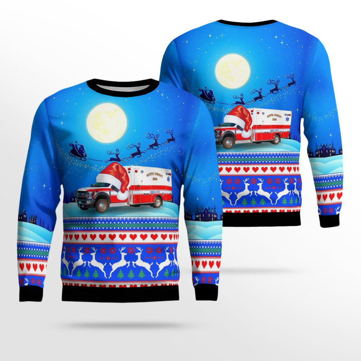 South Deerfield, Massachusetts, South County EMS AOP Ugly Sweater DLHH0912BG04