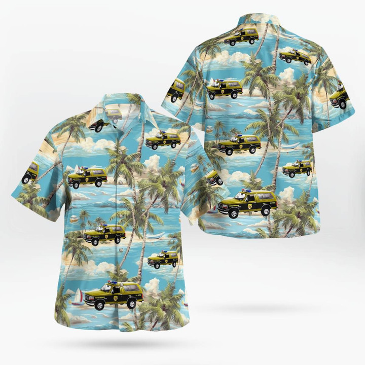 Ford Bronco 1996 Maryland State Police State Trooper "Bloodhound Search Team K-9" Hawaiian Shirt DLTT0611PD10