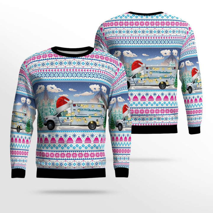 San Jose, California, Silicon Valley Ambulance Christmas AOP Ugly Sweater DLQD0311PD01
