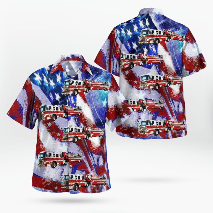 District Heights, Maryland, District Heights Career Fire Station 26, 4th Of July Hawaiian Shirt DLTT1505PD01