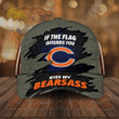 NFL Chicago Bears If The Flag Offends You Kiss My Bearsass 3D Cap Nicegift 3DC-E9Y8