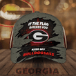 NCAAF Georgia Bulldogs If The Flag Offends You Kiss My Bulldogsass 3D Cap Nicegift 3DC-T4I4