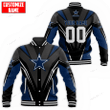 NFL Dallas Cowboys (Your Name) Baseball Jacket Nicegift BJA-Z7B1