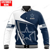 NFL Dallas Cowboys (Your Name) Baseball Jacket Nicegift BJA-I3X6