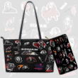 Ghostface Leather Tote Bag & Woman Purse Set LTB-Z0X4 WOP-N2H2