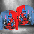 Stitch & Deadpool Crewneck Sweatshirt Nicegift 3CS-W0Q5